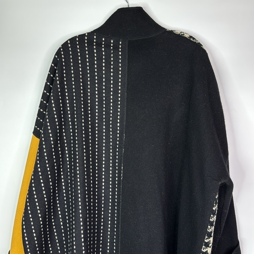 Vintage Frank Murphy Patchwork Wool Button Up Ove… - image 5